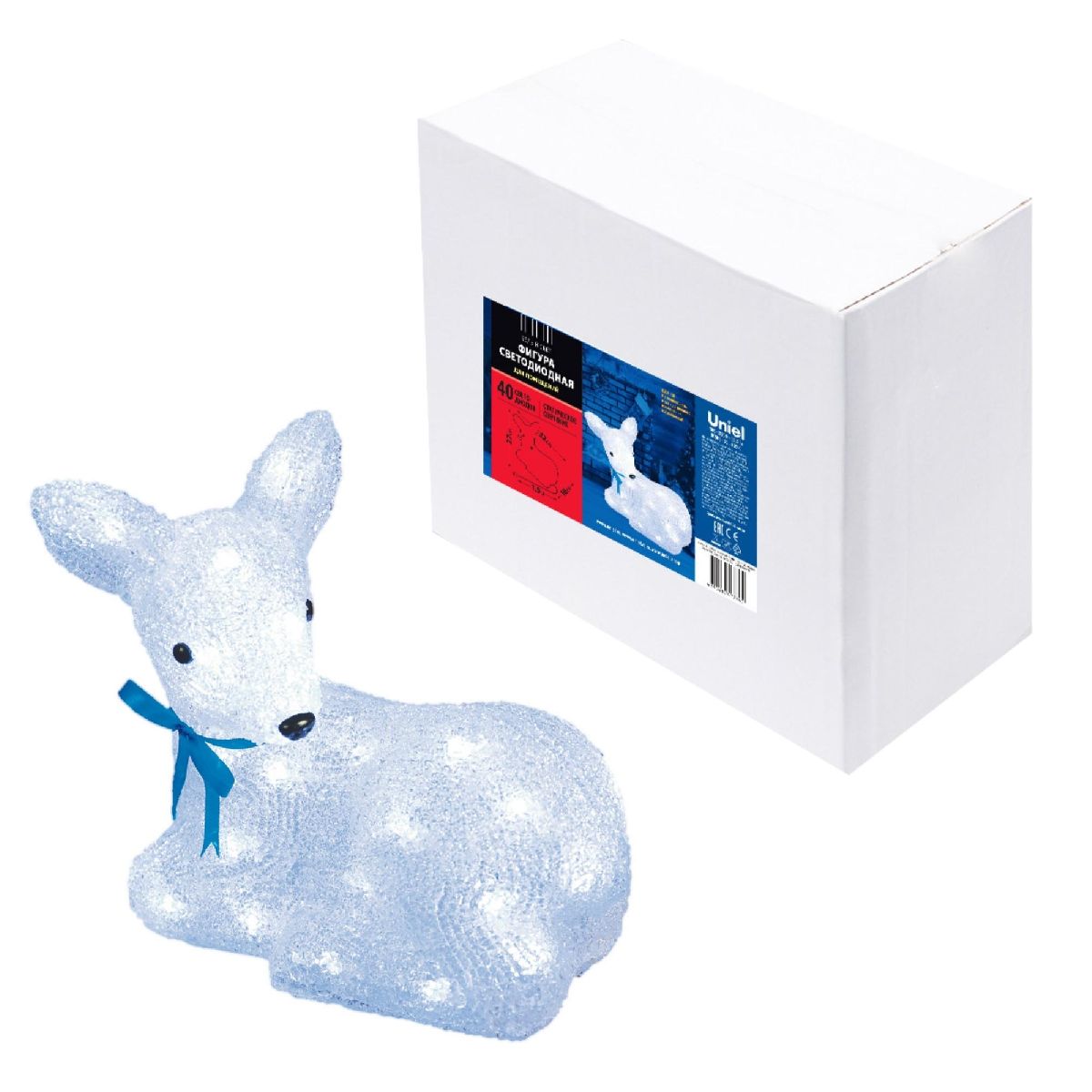 Фигура оленёнок Uniel ULD-M2926-040/STA WHITE IP20 LYING FAWN-1 11031 в Санкт-Петербурге
