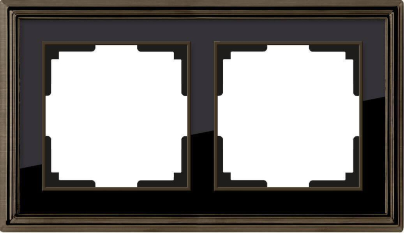 Рамка Werkel Palacio на 2 поста бронза/черный WL17-Frame-02 4690389103612 в #REGION_NAME_DECLINE_PP#