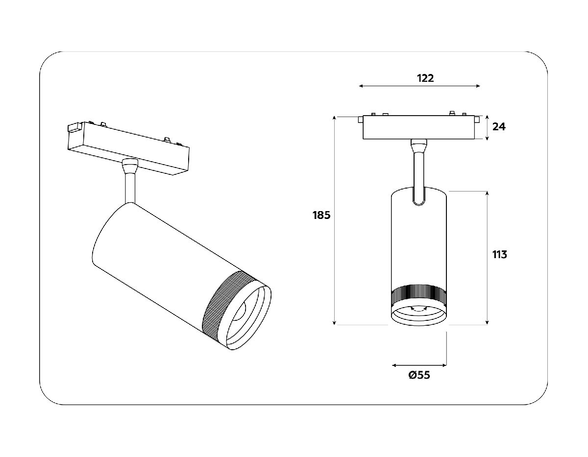 Трековый магнитный светильник Ambrella Light Track System ZOOM GV1570 в #REGION_NAME_DECLINE_PP#