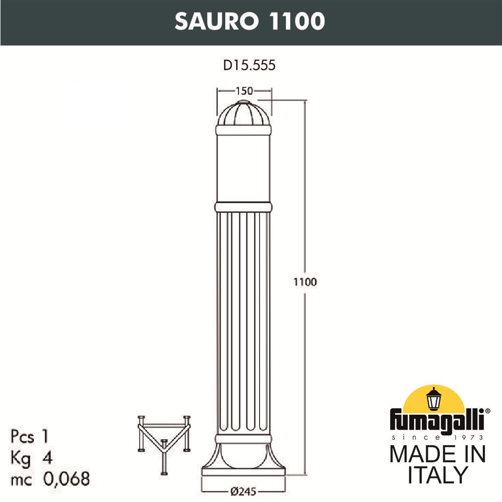 Ландшафтный светильник Fumagalli Sauro D15.555.000.VYF1R в #REGION_NAME_DECLINE_PP#