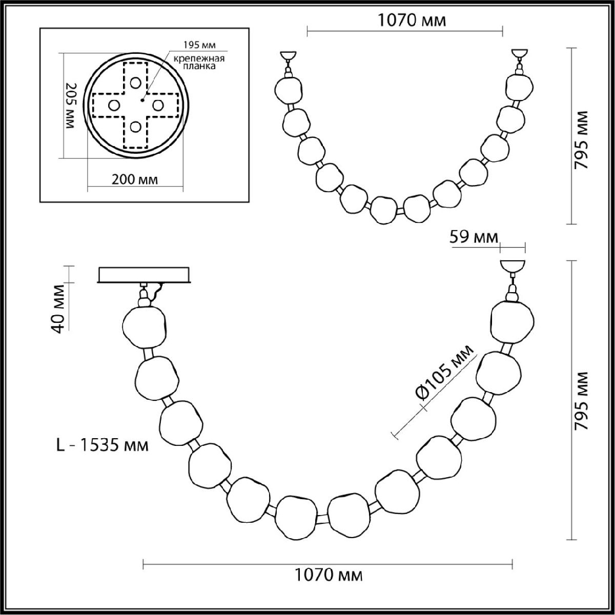 Подвесной светильник Odeon Light Jemstone 5085/48L в #REGION_NAME_DECLINE_PP#