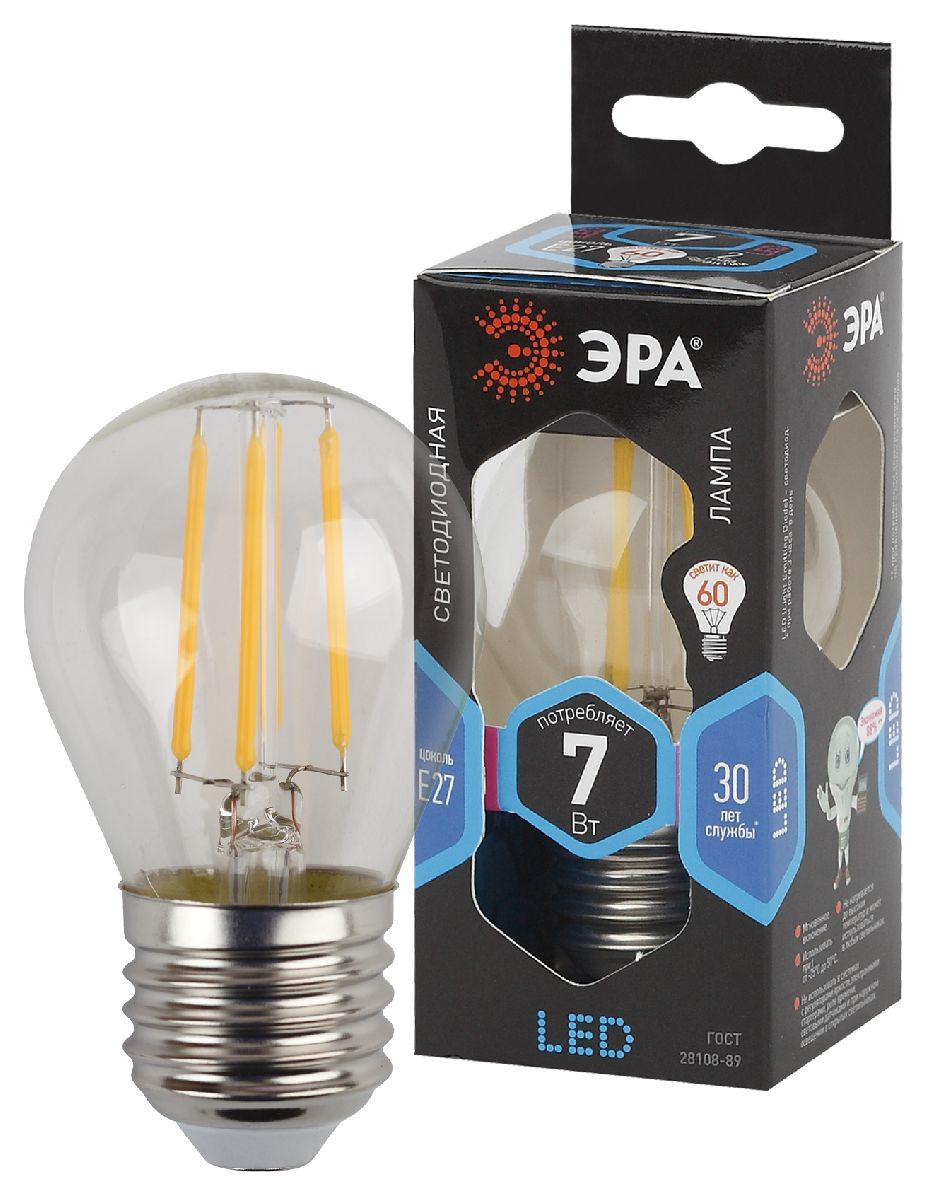Лампа светодиодная Эра E27 7W 4000K F-LED P45-7W-840-E27 Б0027949 в #REGION_NAME_DECLINE_PP#