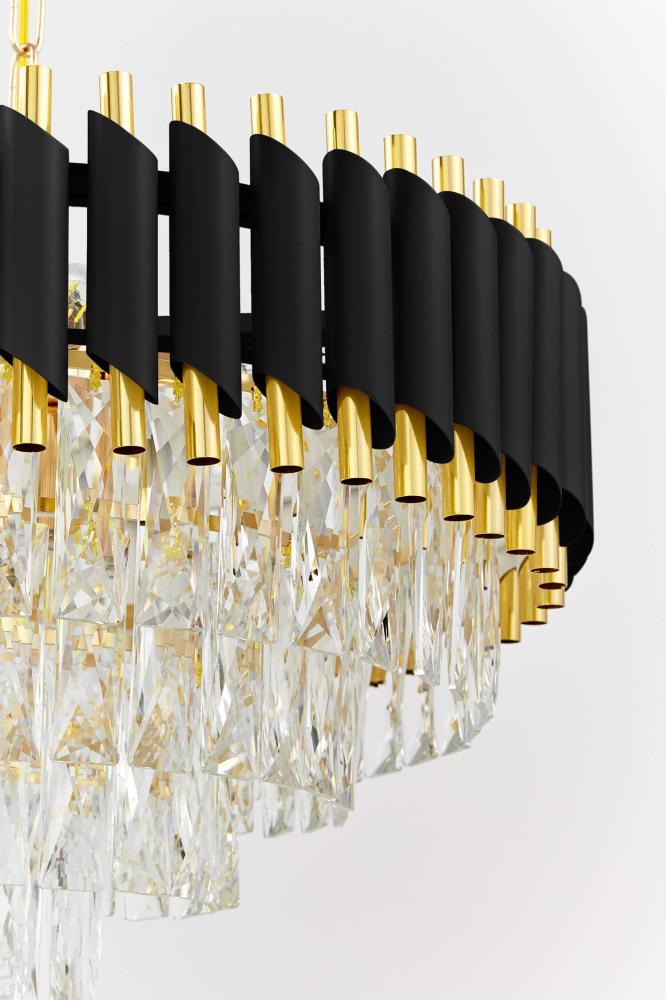 Подвесная люстра Lumina Deco Funneli LDP 6003-550 BK+F.GD в Санкт-Петербурге