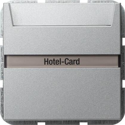 Выключатель карточный Gira System 55 с подсветкой 10A 250V алюминий 014026 в Санкт-Петербурге