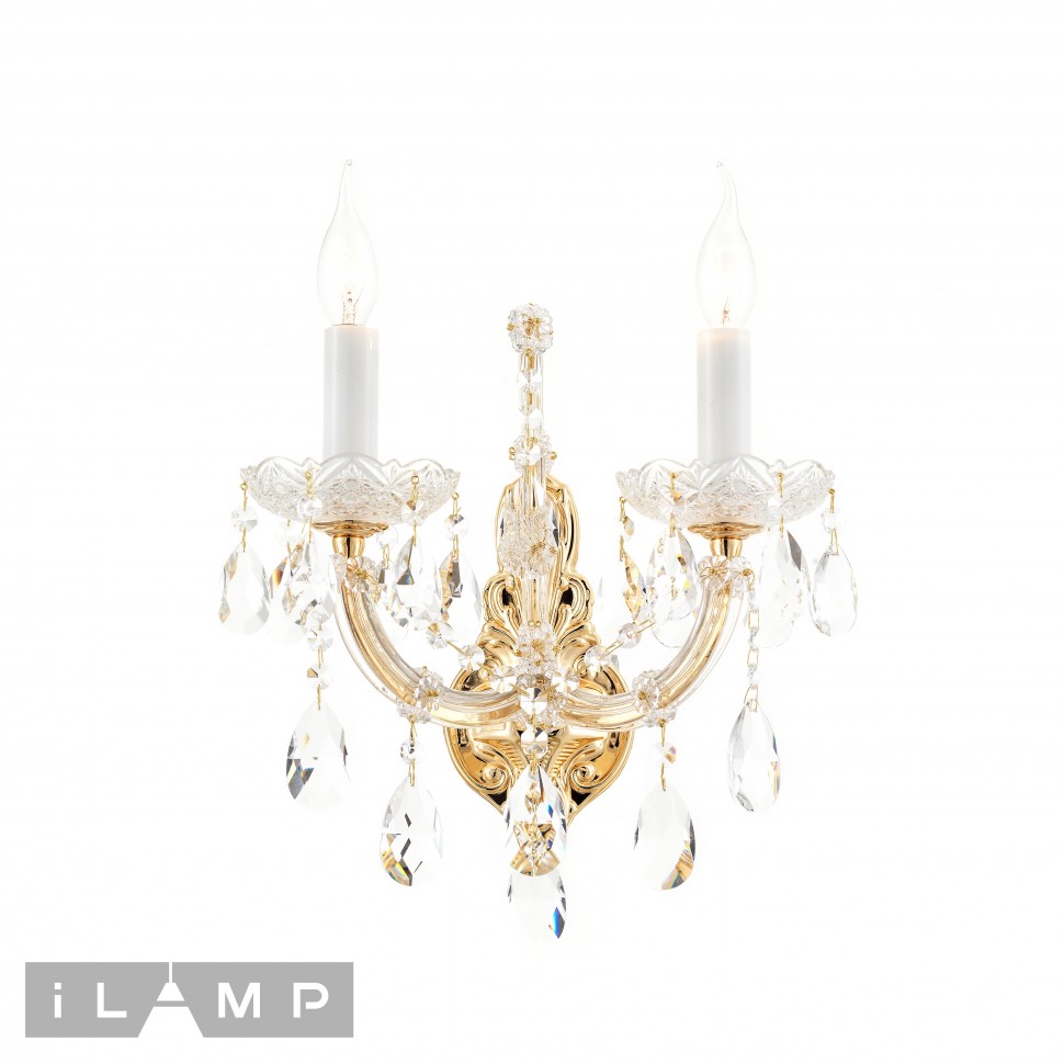 Бра iLamp Diamond W6071-2 GD+CL в Санкт-Петербурге
