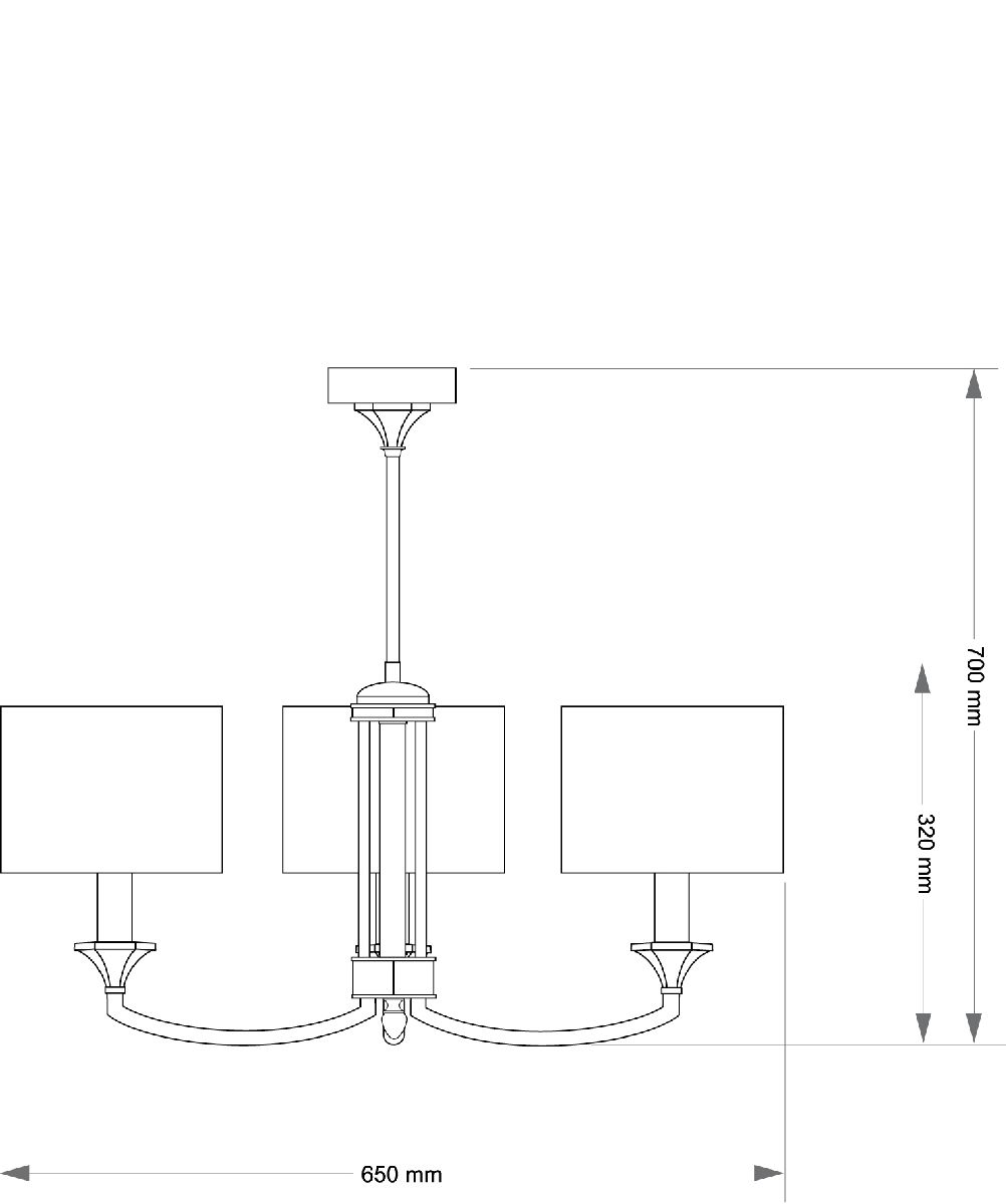 Люстра на штанге Kutek Decor Lampshade DEC-ZW-3(BN/A) в Санкт-Петербурге