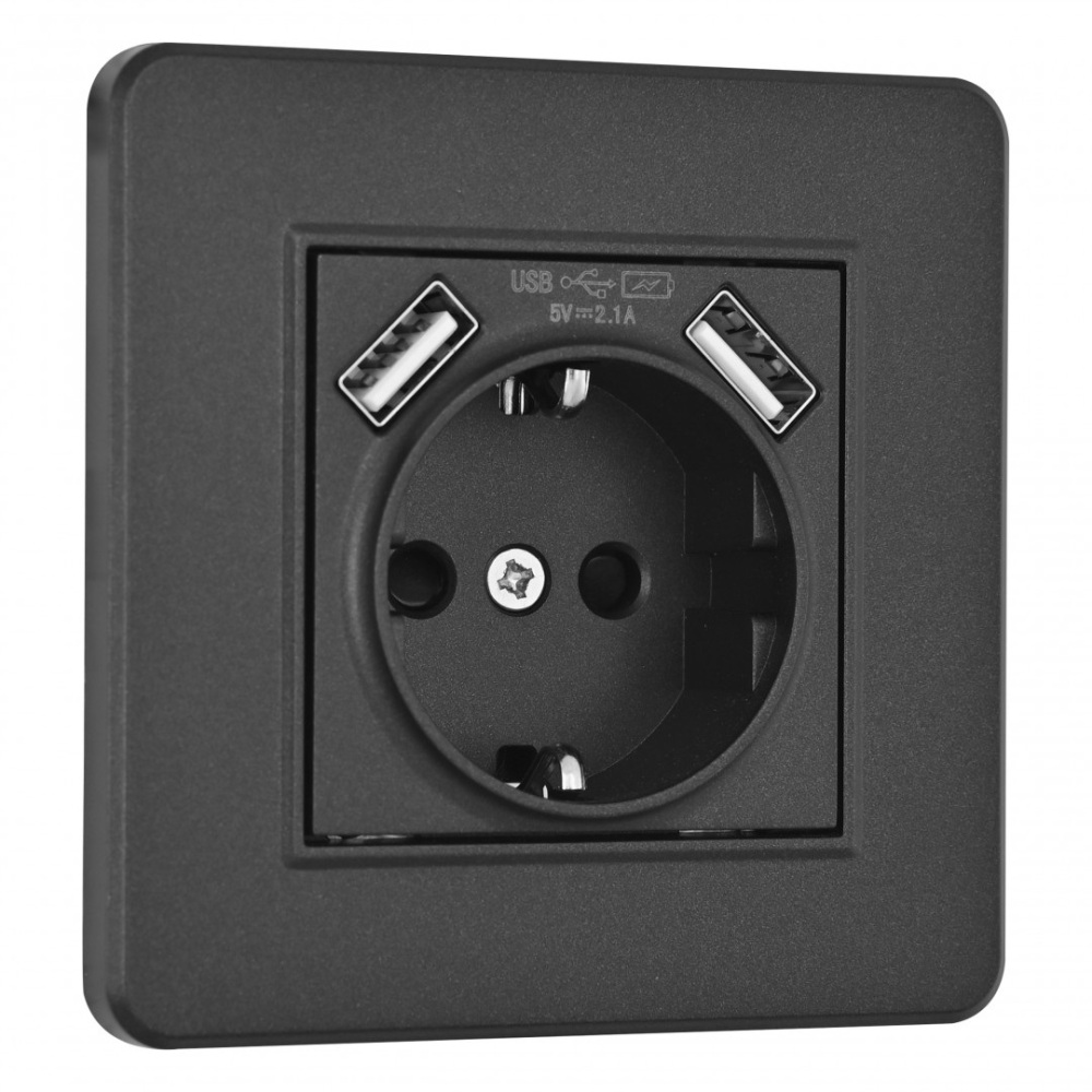 Розетка Arte Milano SET16-1-47-1 black в Санкт-Петербурге