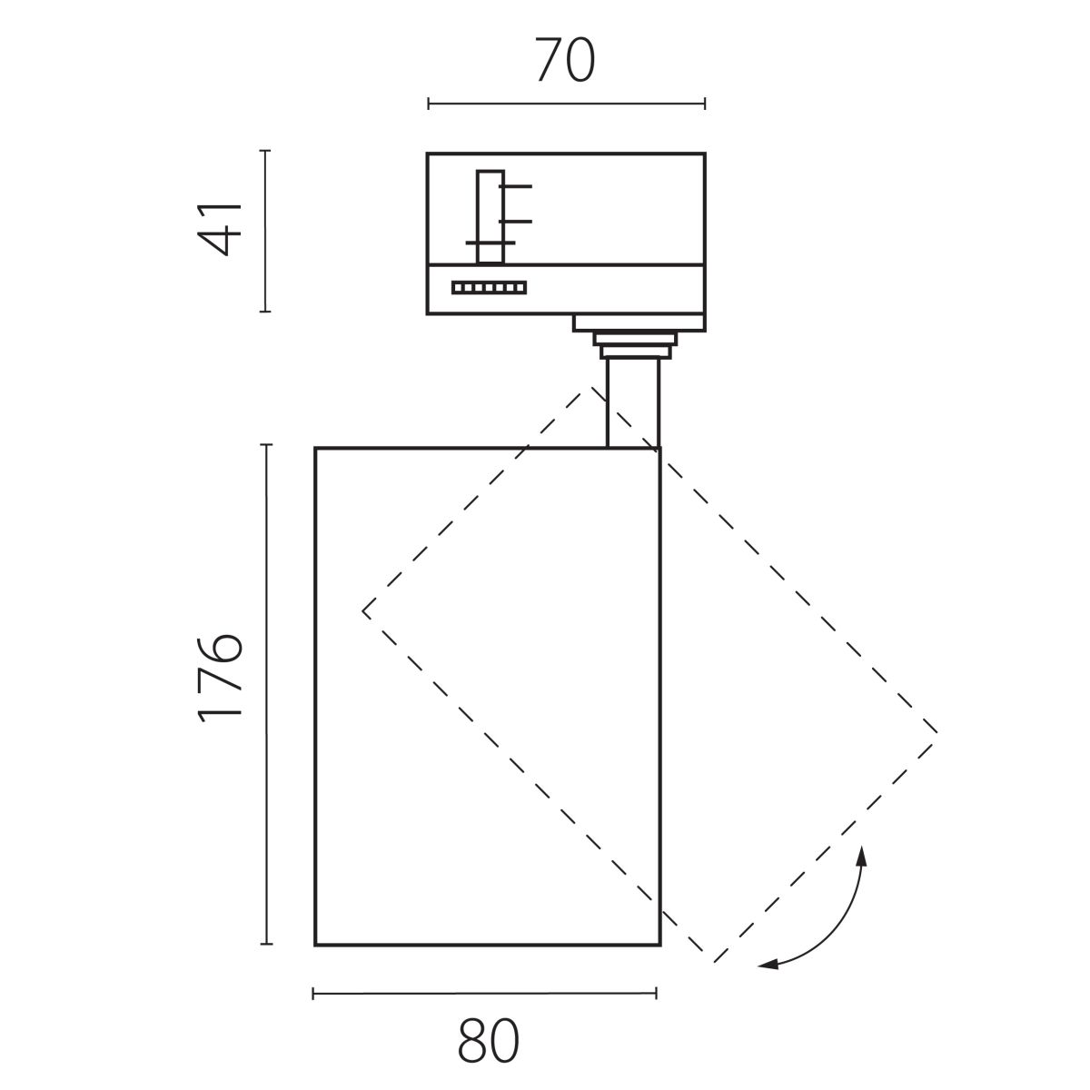 Трековый трехфазный светильник Quattro 20-55G с адаптером Lightstar Canno Pro C4306QT в Санкт-Петербурге