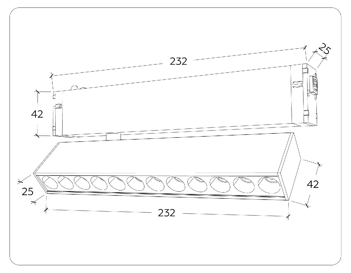 Трековый магнитный светильник Ambrella Light Magnetic 220V GL1341 в Санкт-Петербурге