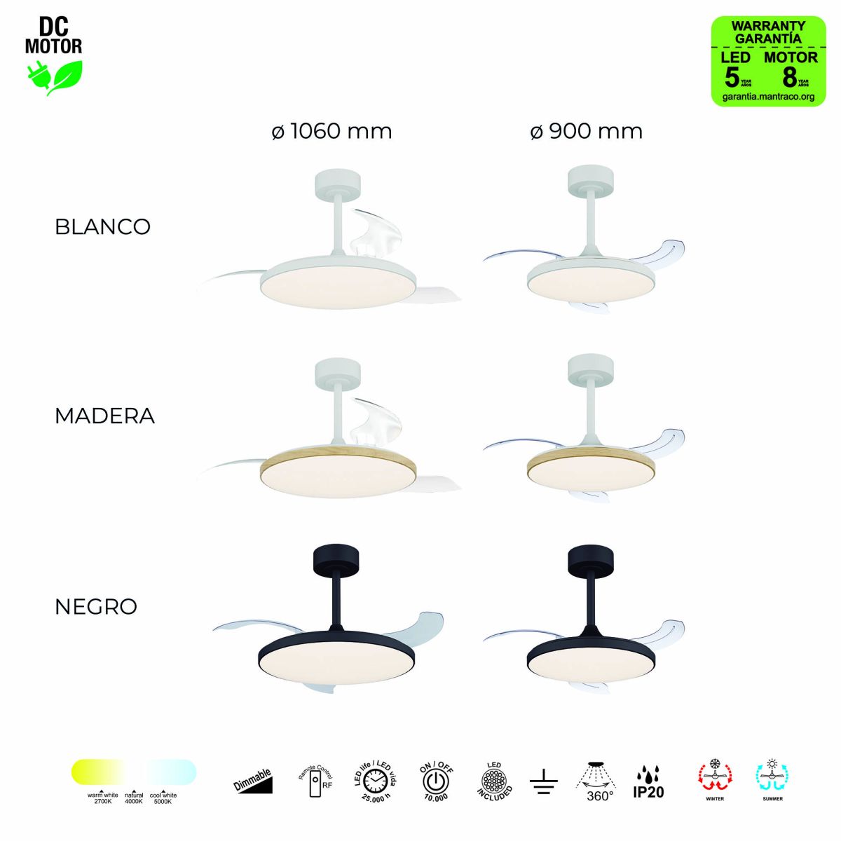 Люстра-вентилятор Mantra Slim Fan 9056 в Санкт-Петербурге