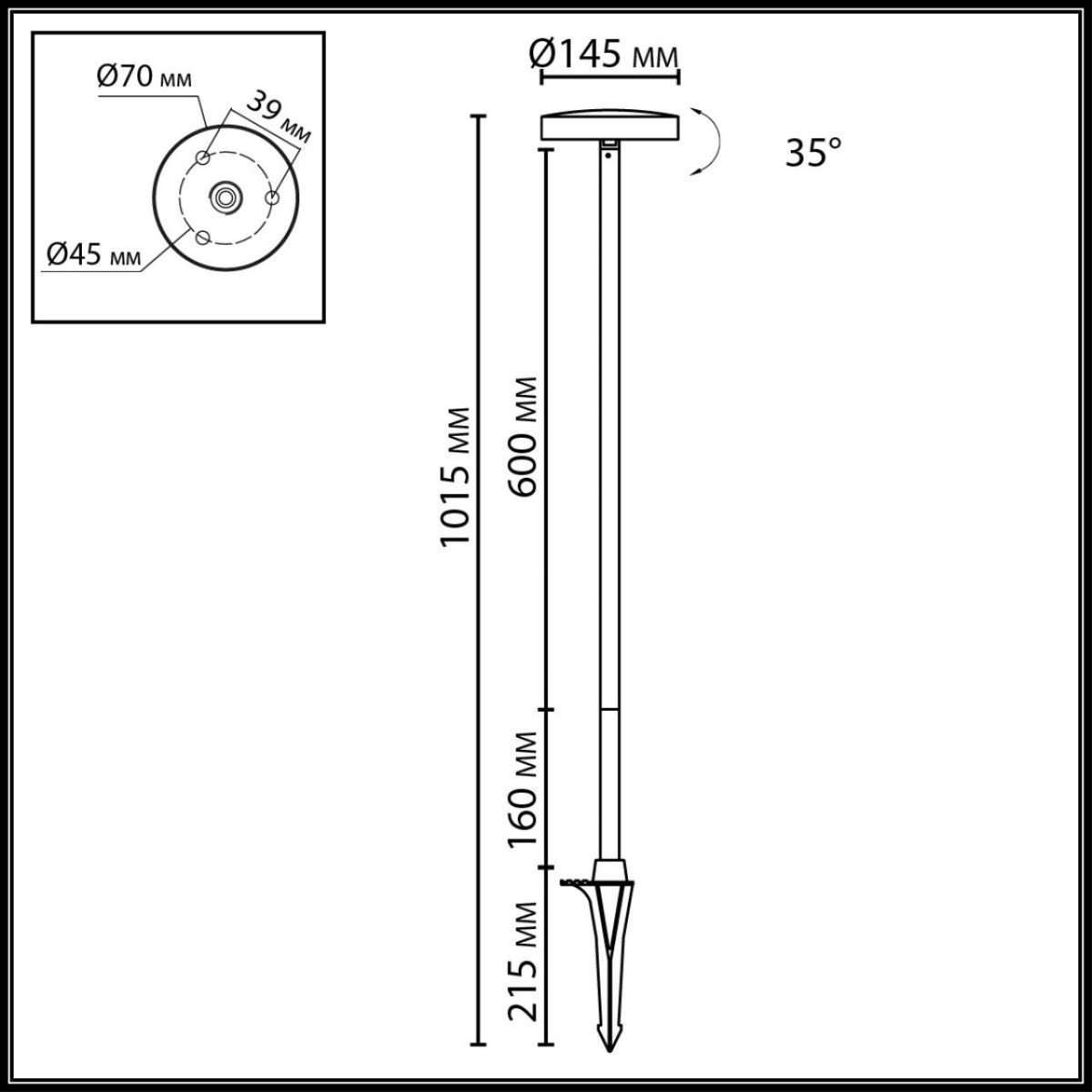 Ландшафтный светильник Odeon Light Nature Disc 7189/6GLA в #REGION_NAME_DECLINE_PP#