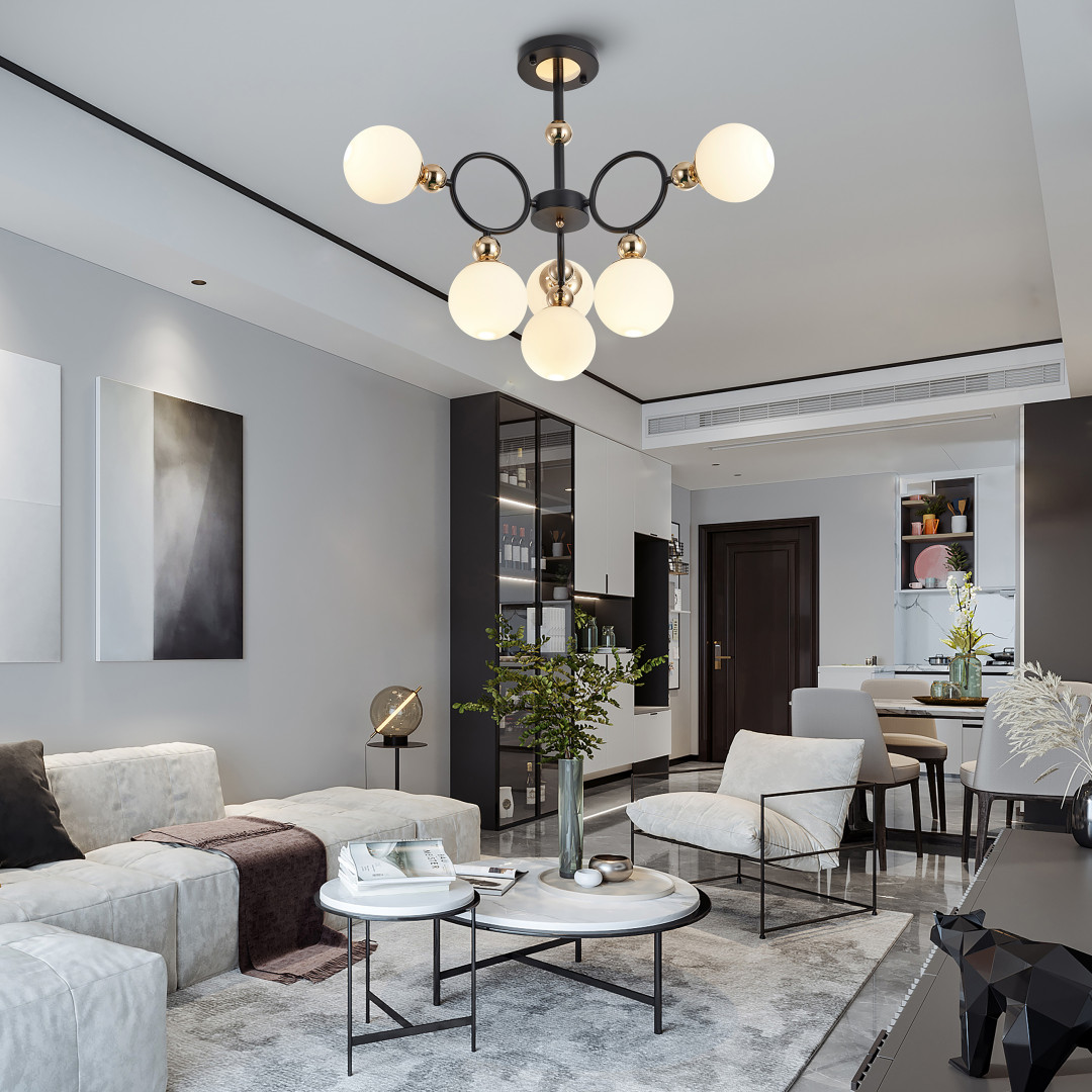 Потолочная люстра Arte Milano Neapolis 274307/6 BK/GD в #REGION_NAME_DECLINE_PP#