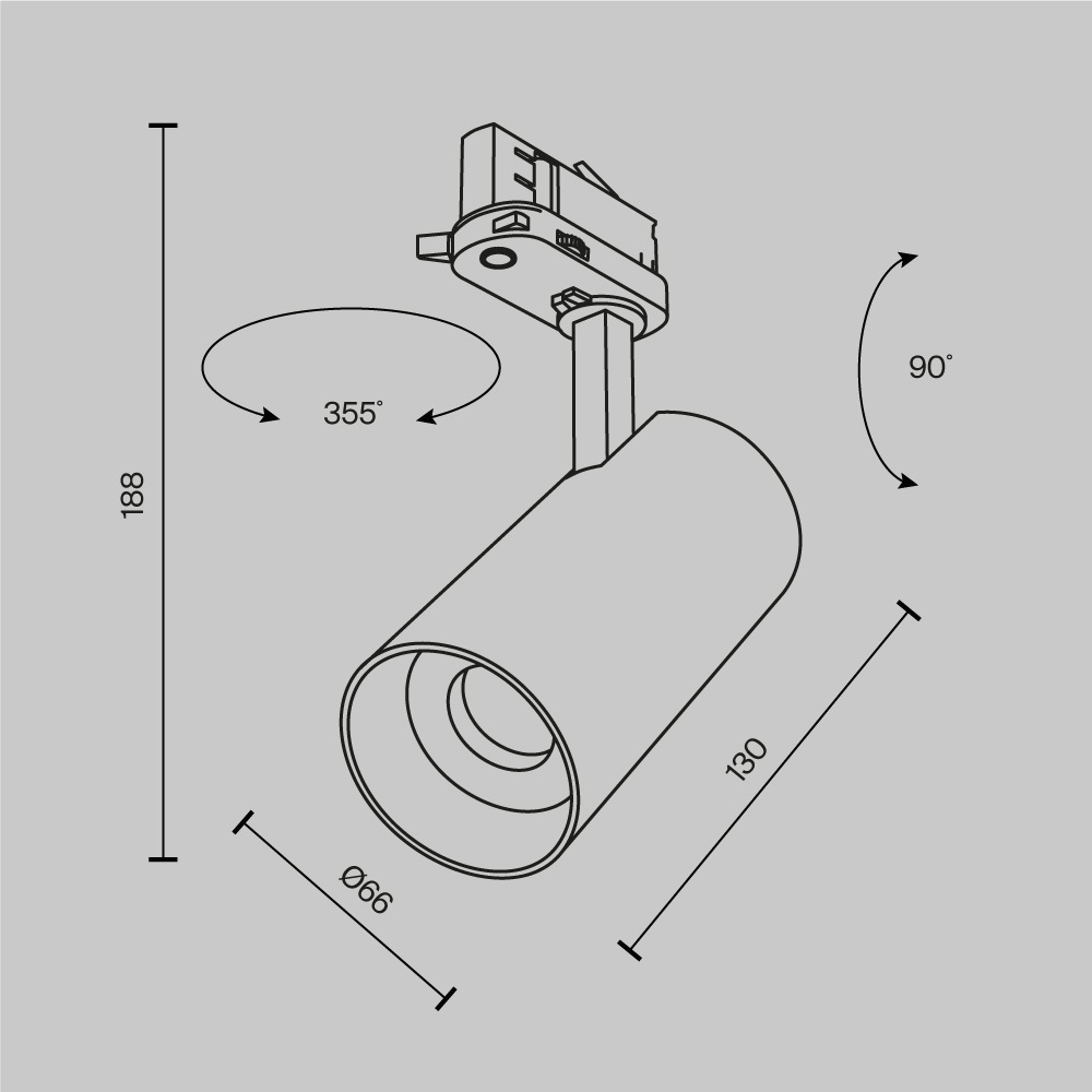 Трековый трехфазный светильник Maytoni Focus Led TR197-3-20WCCT-M-W в Санкт-Петербурге
