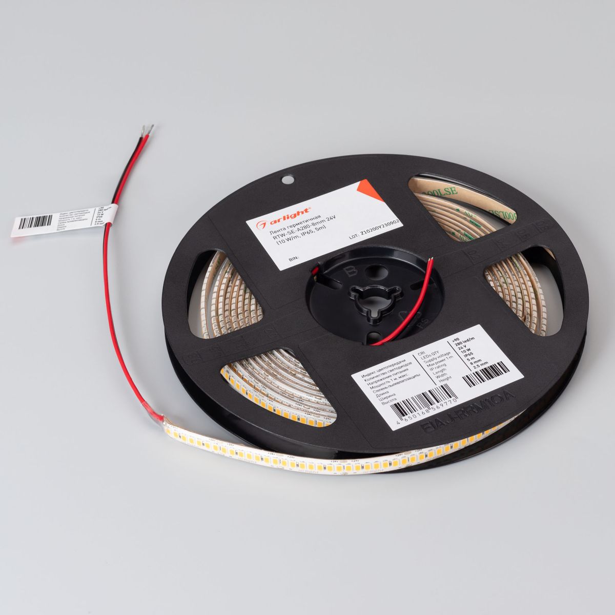 Светодиодная лента герметичная Arlight RTW-SE-A280-8mm 24V Warm3000 (10 W/m, IP65, 2835, 5m) 045561(1) в Санкт-Петербурге
