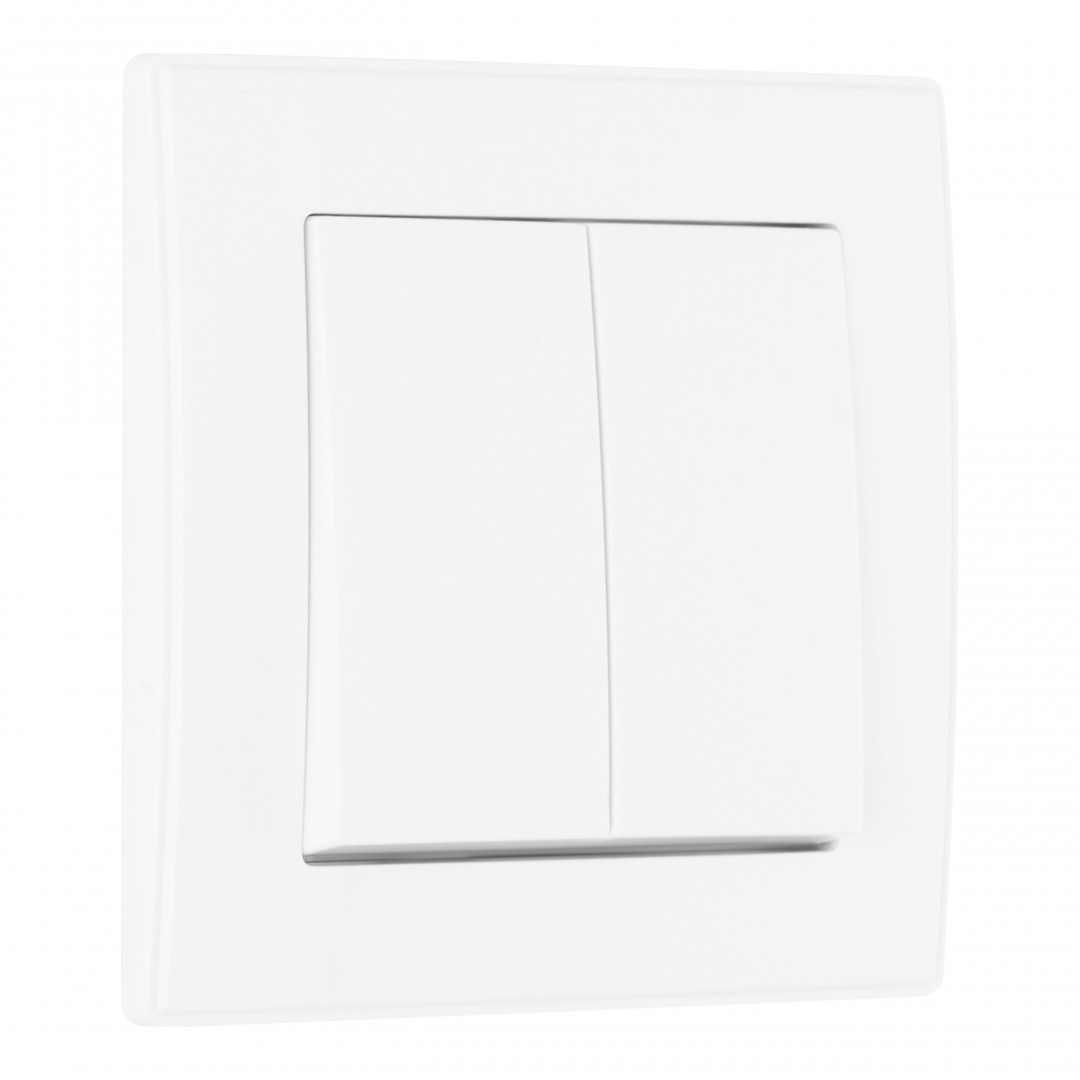 Выключатель двухклавишный Arte Milano SET06-1-30-2 white в Санкт-Петербурге