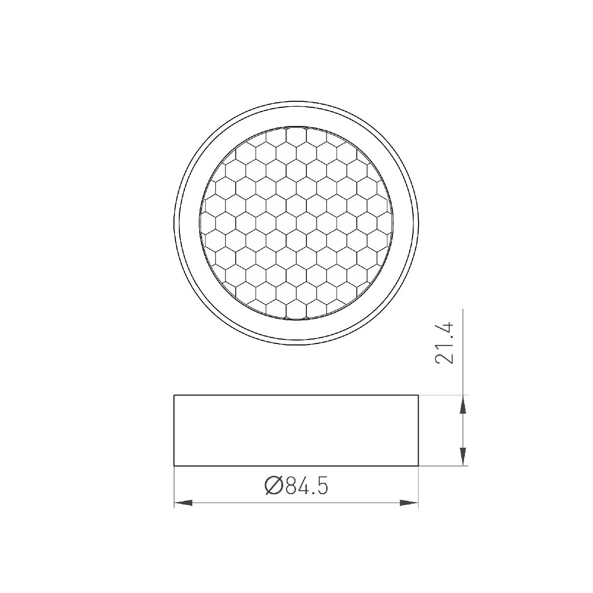 Фильтр сетчатый с посадочным кольцом Arlight LGD-HONEYCOMB-RING-R85 (WH) 046765 в Санкт-Петербурге