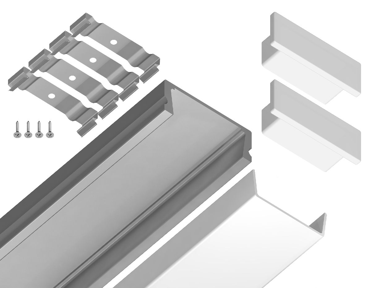 Алюминиевый накладной профиль Ambrella Light Alum Profile GP1700AL в Санкт-Петербурге