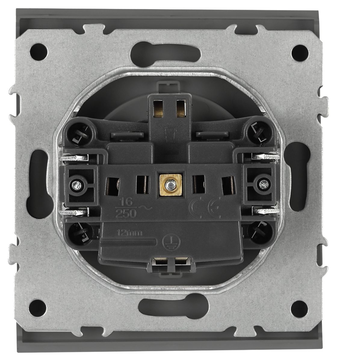 Розетка Эра Arktik 16-2103-06 с заземлением 2P+E Schuko со шторками с крышкой 16А-250В графит Б0070439 в Санкт-Петербурге