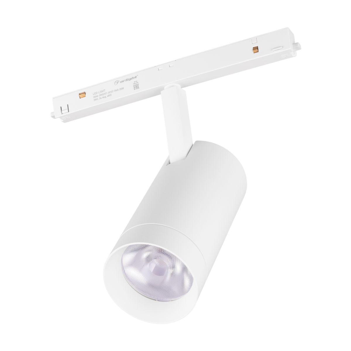 Трековый магнитный светильник Arlight MAG-ORIENT-SPOT-R65-20W Warm3000 (Белый, 24 deg, 48V, DALI) (IP20 Металл) 037125(1) в Санкт-Петербурге