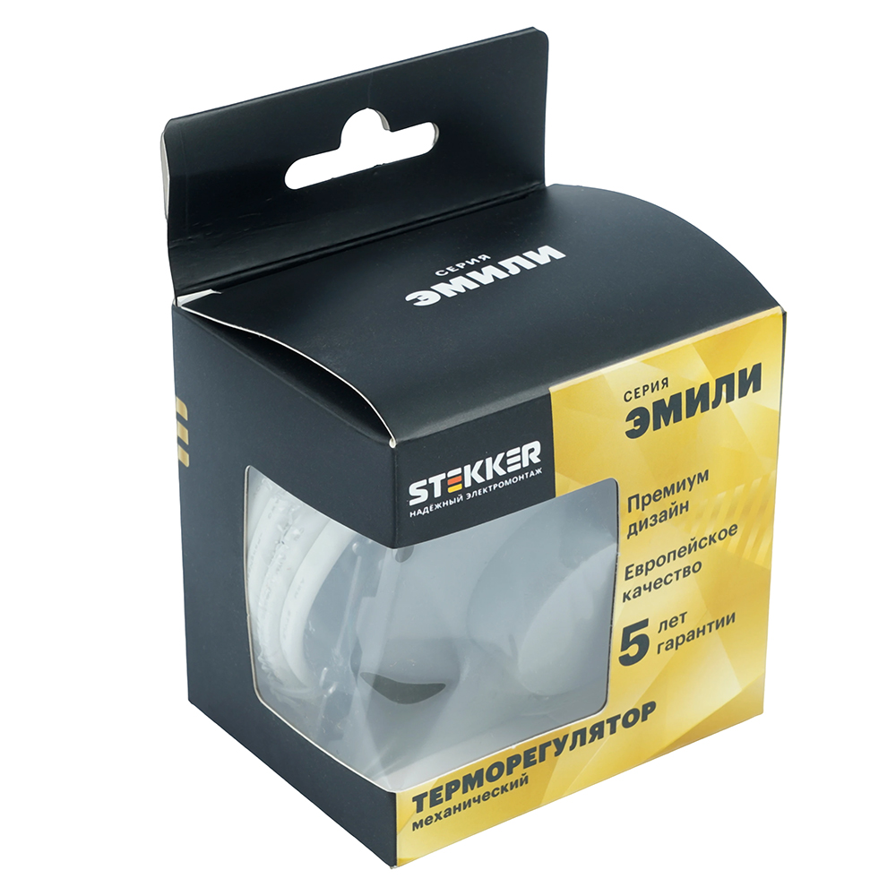 Терморегулятор механический Stekker Эмили RSW00-5120-10 платиново-серый, soft touch 50712 в Санкт-Петербурге