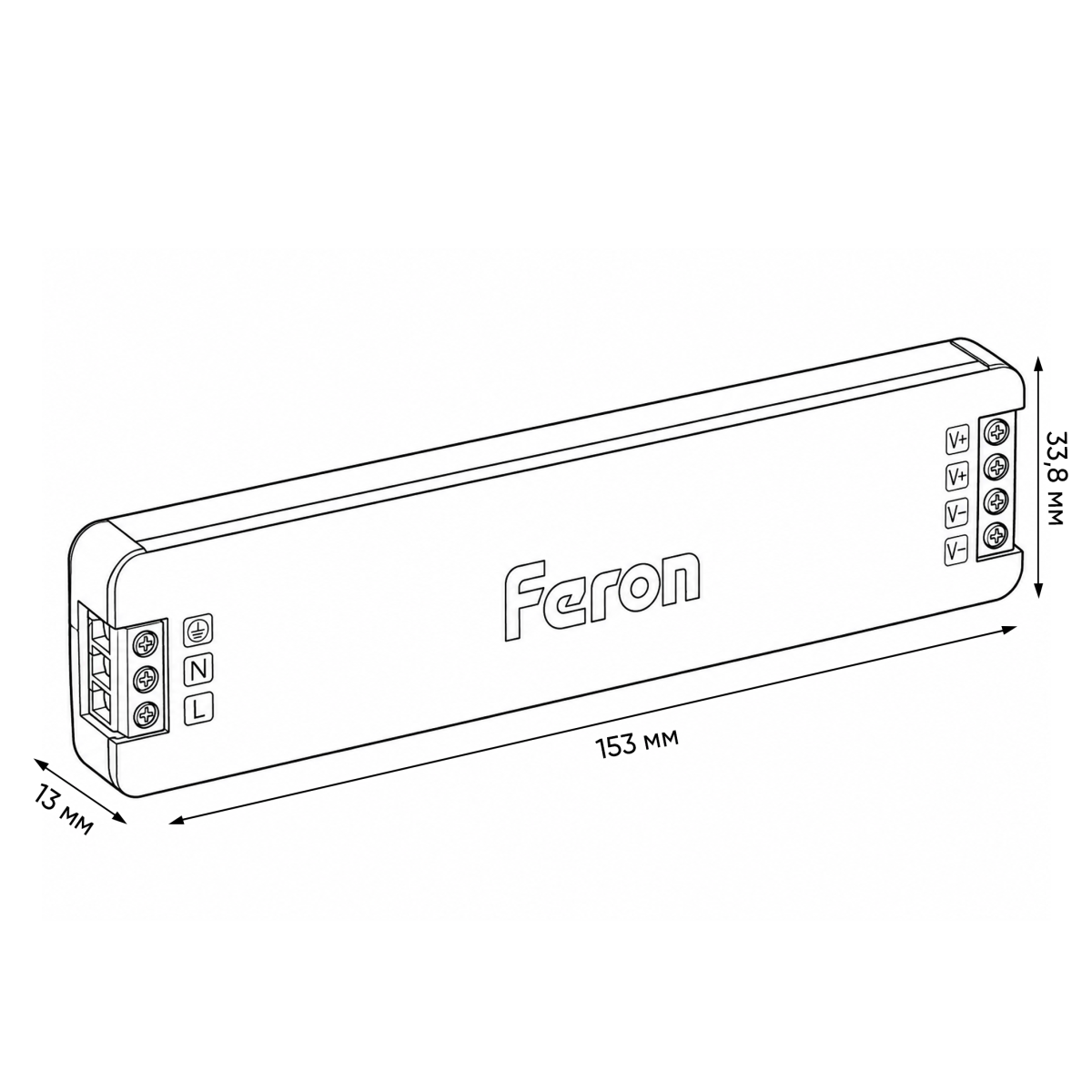 Трансформатор для светодиодной ленты Feron LB010 200W 24V IP20 53148 в Санкт-Петербурге