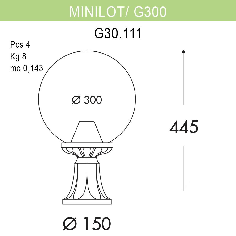 Уличный светильник Fumagalli Minilot/G300 G30.111.000.BYE27 в Санкт-Петербурге