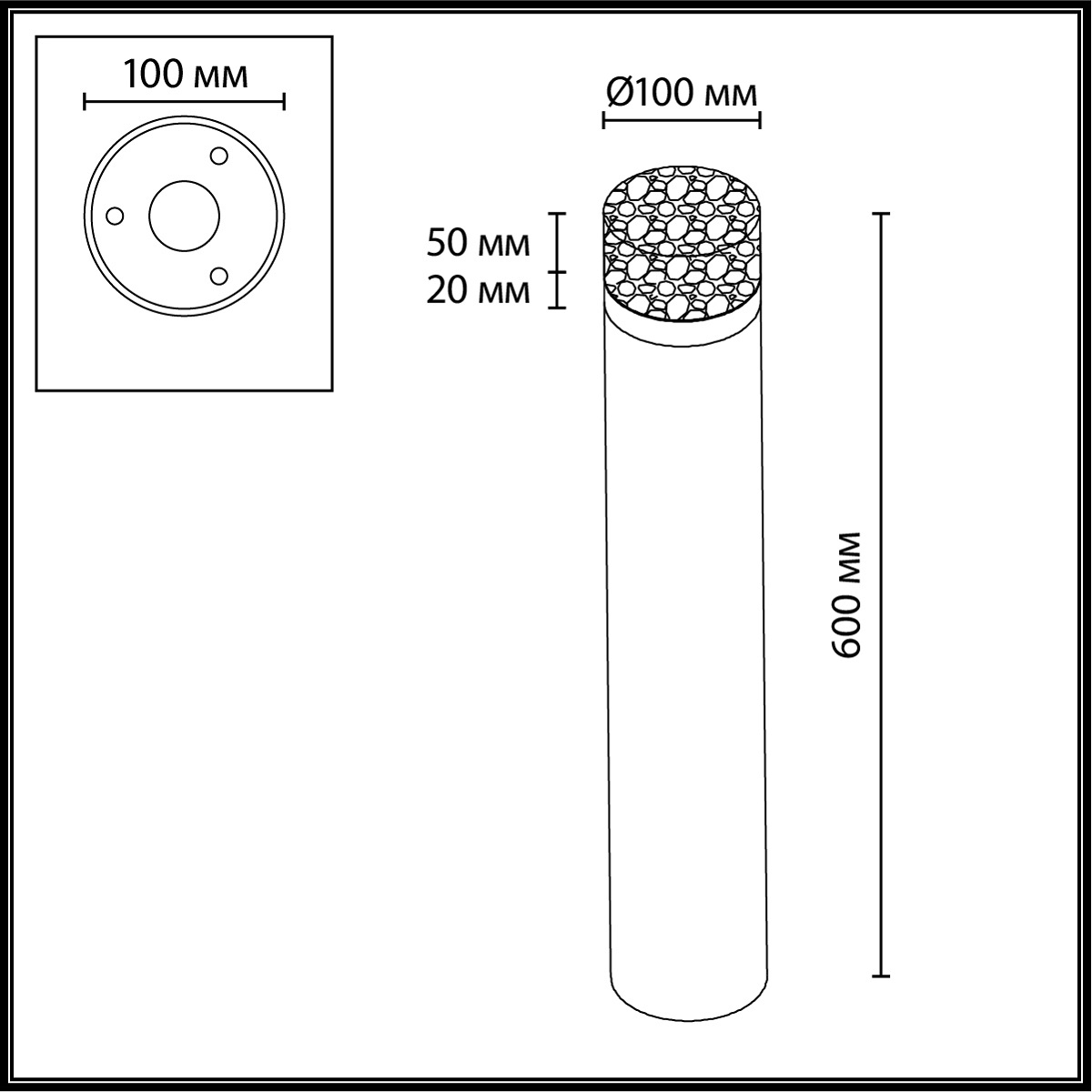 Ландшафтный светильник Odeon Light Nature Candela 7190/10GL в Санкт-Петербурге
