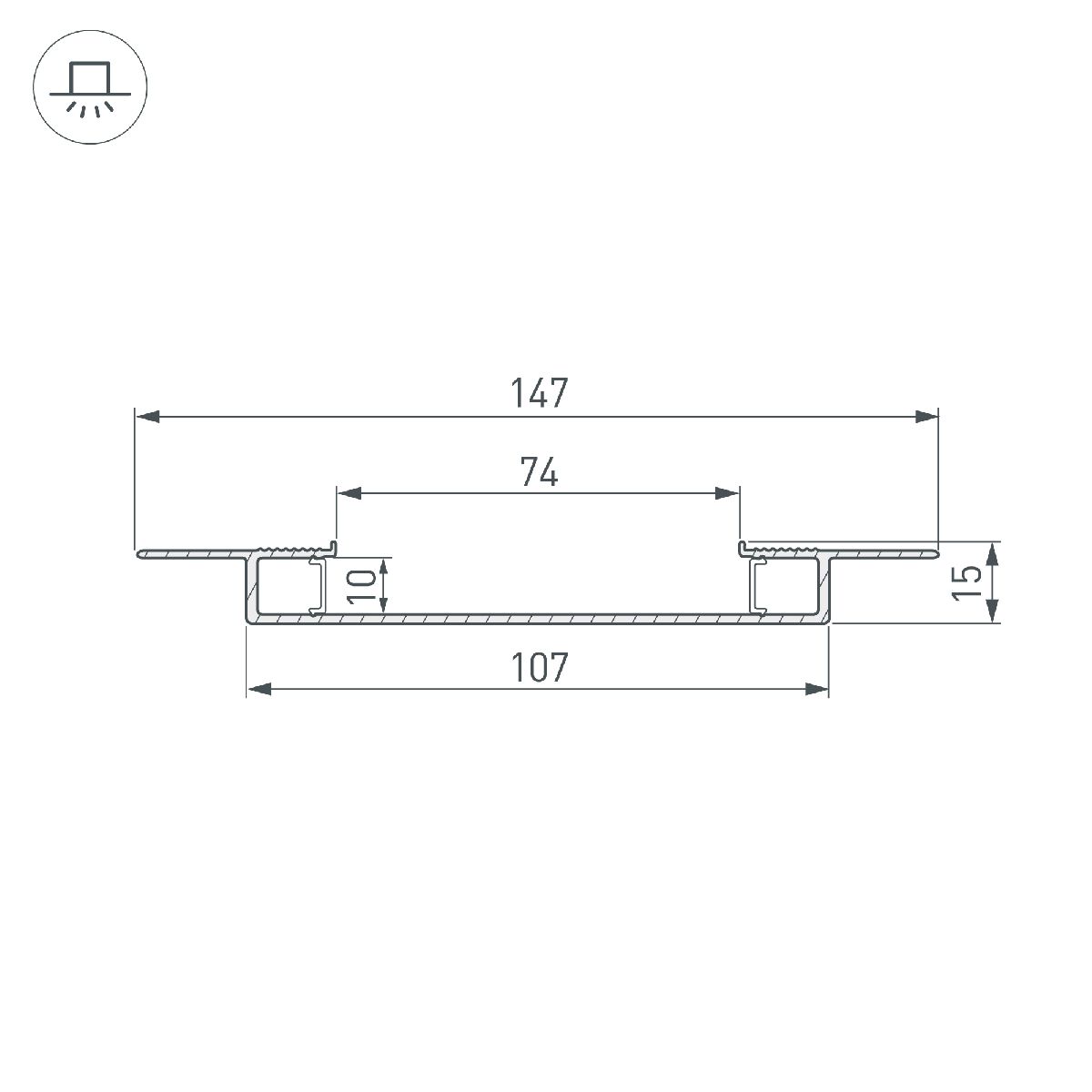 Профиль Arlight FANTOM-W75-DUAL-2000 WHITE 039946 в Санкт-Петербурге