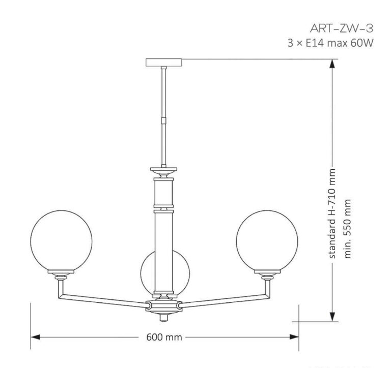 Подвесная люстра Kutek Mood Artu Glass ART-ZW-3 (N) G в #REGION_NAME_DECLINE_PP#