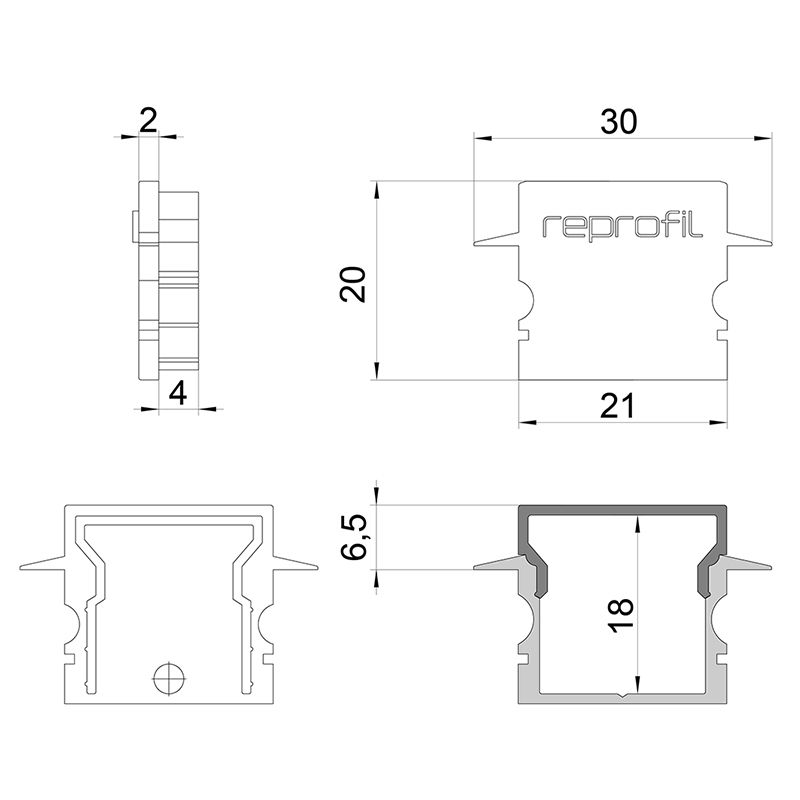 Торцевая заглушка (2 шт.) Deko-Light H-ET-02-15 979152 в Санкт-Петербурге