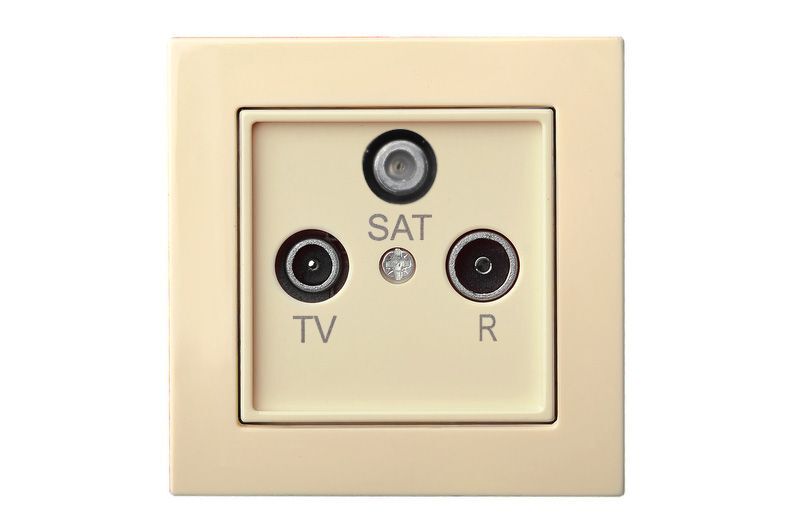 Розетка для телевизора, радио и сателлита проходная (TV+R+SAT) Liregus Epsilon 28-079 в Санкт-Петербурге