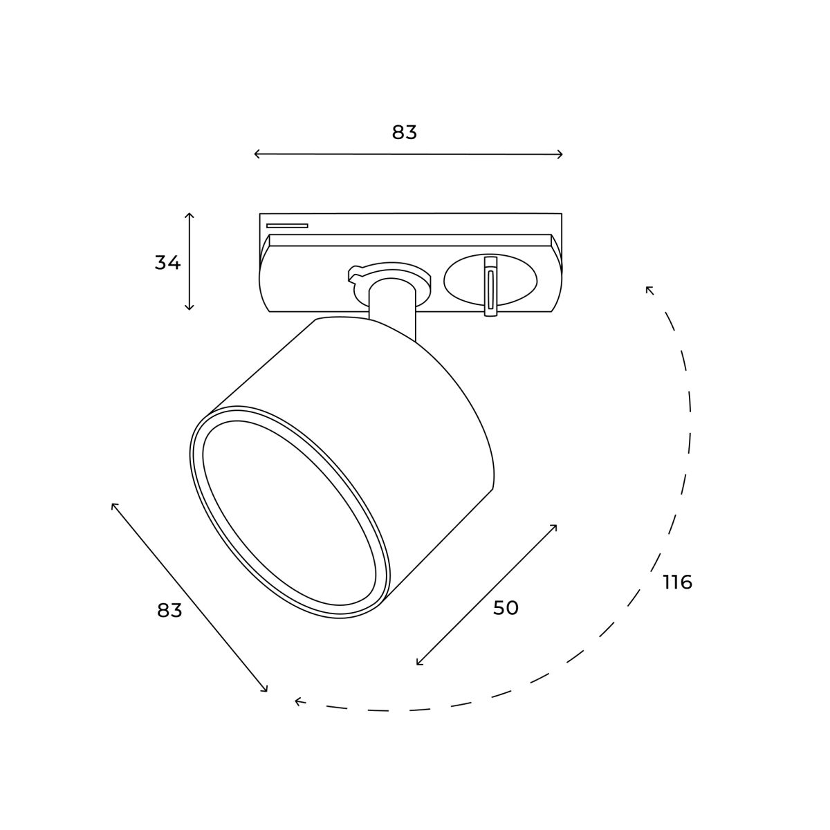 Трековый однофазный светильник Hesby Lighting Skylite HSBL_0219 в Санкт-Петербурге