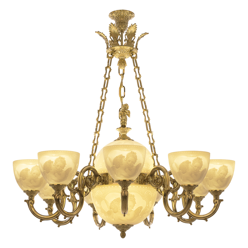 Подвесная люстра Bohemia Ivele Crystal Verona 72003P/9/210 G P1 U Angel Y8 FA4M в Санкт-Петербурге
