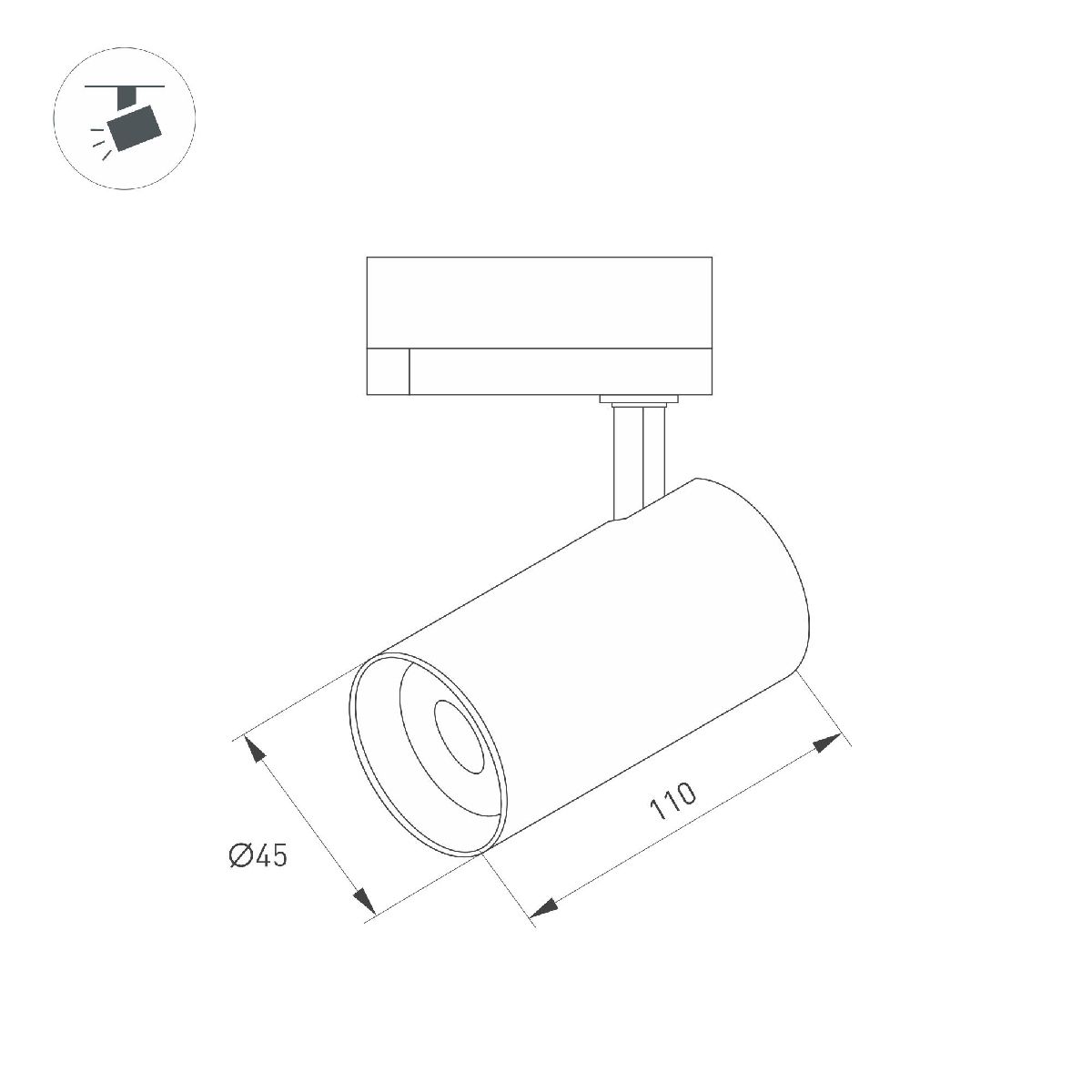 Трековый однофазный светильник Arlight LGD-SPOT-2TR-R45-7W Warm3000 (GD, 24 deg, 230V) 042541 в #REGION_NAME_DECLINE_PP#