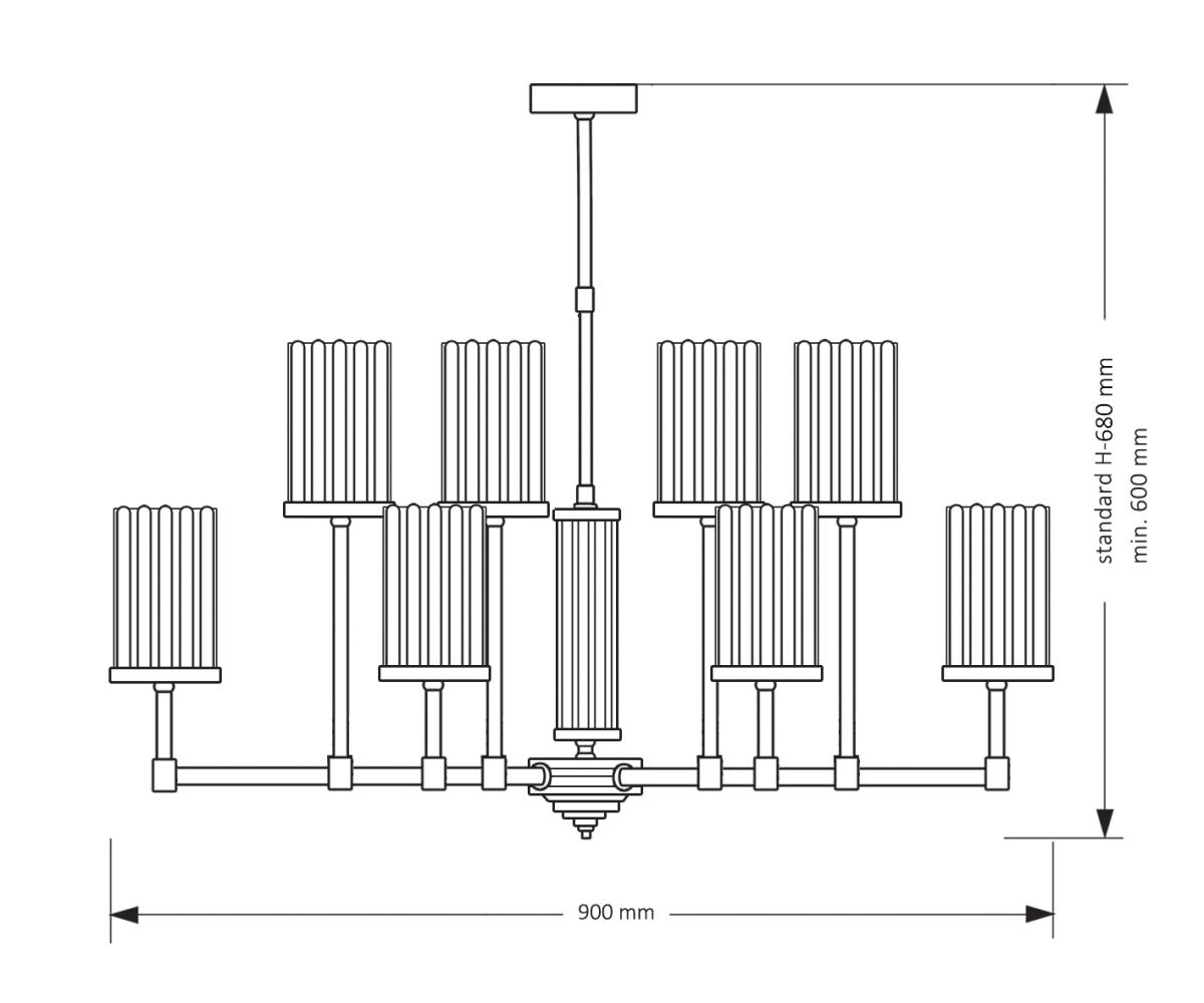 Люстра на штанге Kutek Mood Empoli Ryfel EMP-ZW-8 (Z) R в #REGION_NAME_DECLINE_PP#