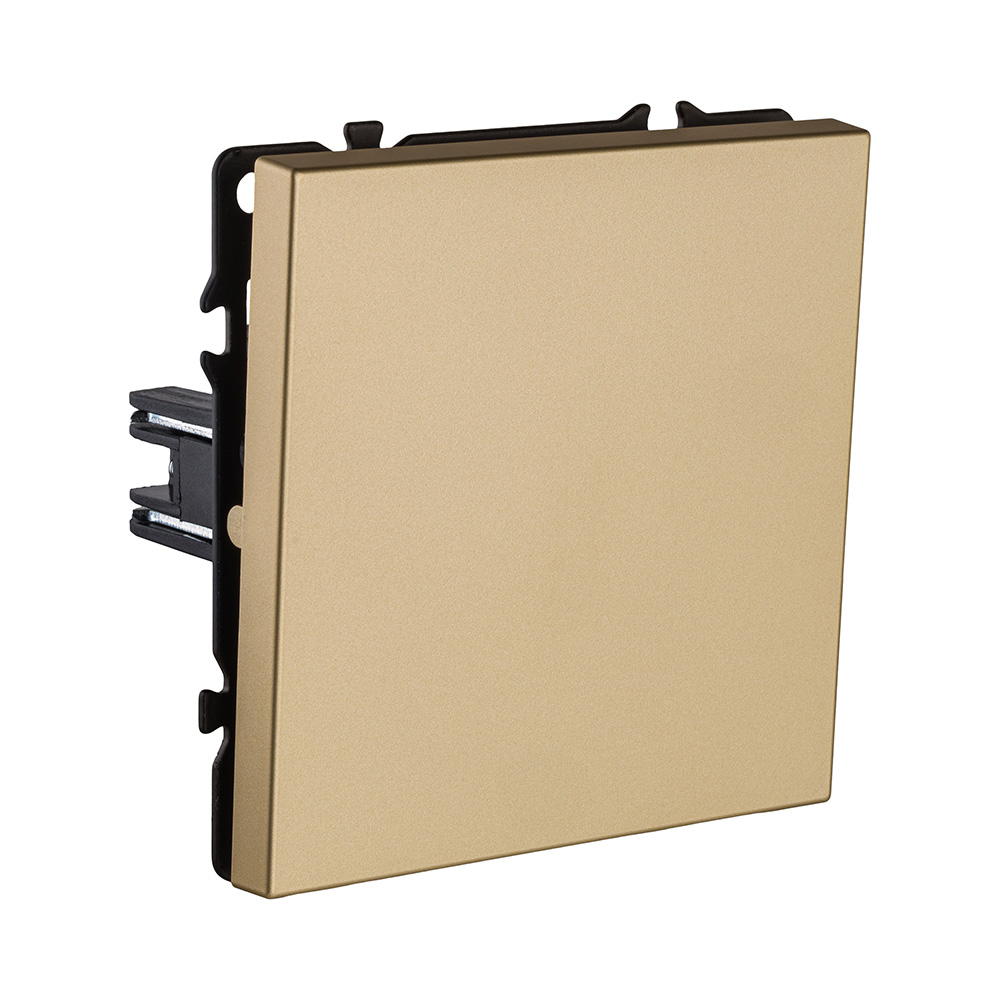 Выключатель 1-клавишный перекрестный 10А/250В, золотой Kollinger Eclipse EC-003GD в #REGION_NAME_DECLINE_PP#