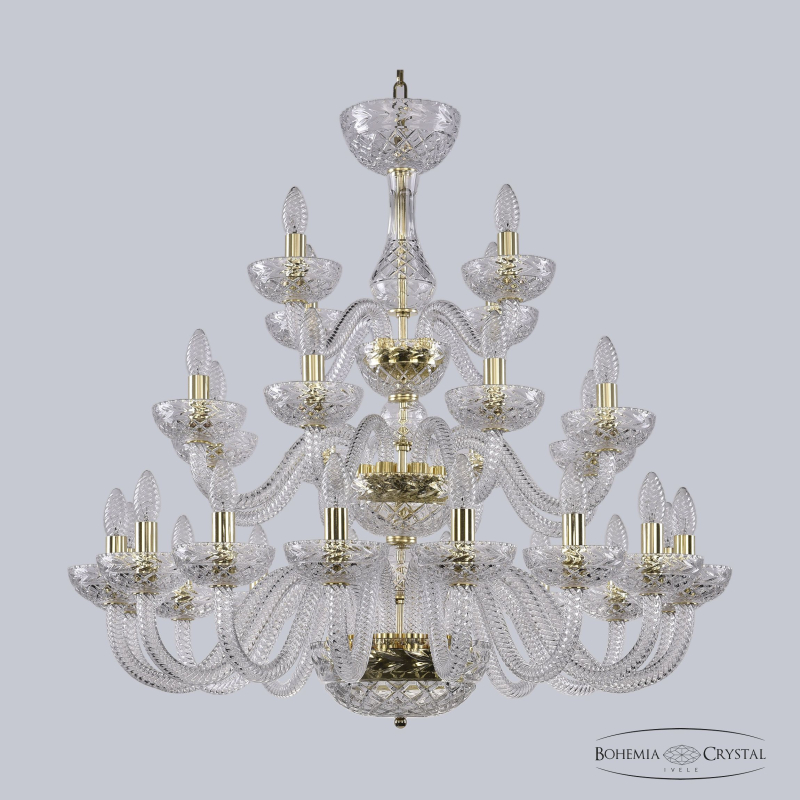 Подвесная люстра Bohemia Ivele Crystal 1310/16+8+4/300/3d G Cl/Clear/M-1F в Санкт-Петербурге
