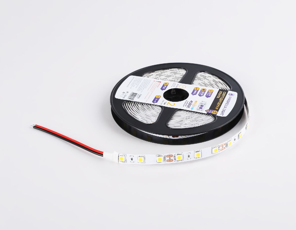Светодиодная лента Ambrella Light Illumination 24В 5050 14,4Вт/м 3000K 5м IP20 GS4002 в Санкт-Петербурге
