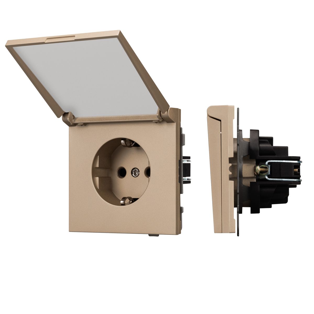 Механизм розетки влагозащищённый Arlight SCT-TENDO-MCP-PL-GD (230V, 16A) 054093 в Санкт-Петербурге