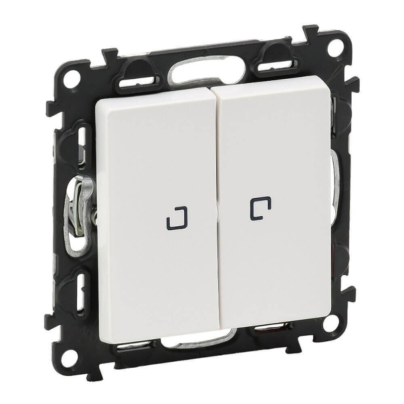 Переключатель двухклавишный Legrand Valena Life 10А 250В с подсветкой белый 752409 в Санкт-Петербурге