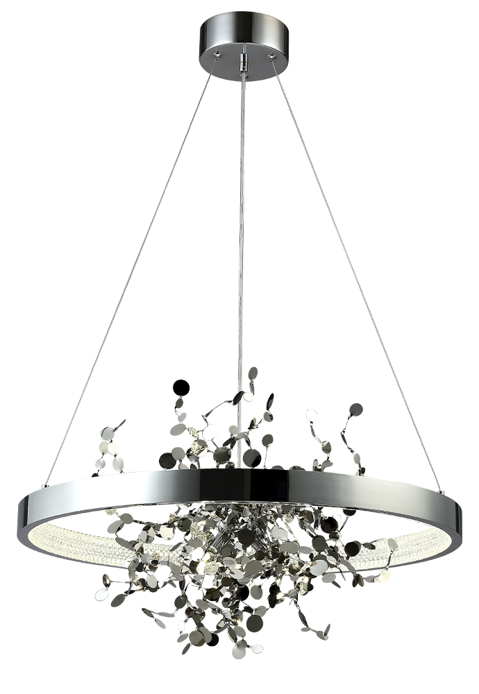 Подвесная люстра Crystal Lux GARDEN SPLED+3 D600 CHROME в #REGION_NAME_DECLINE_PP#