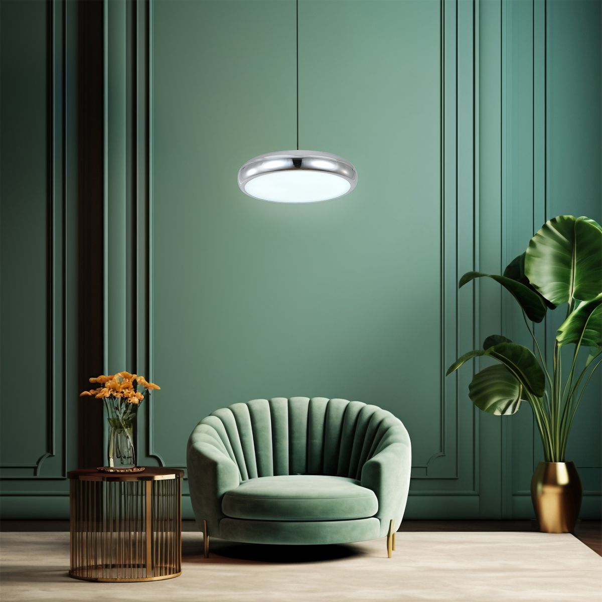 Подвесной светильник Escada Iris 10304/1LED Black/Chrome в Санкт-Петербурге