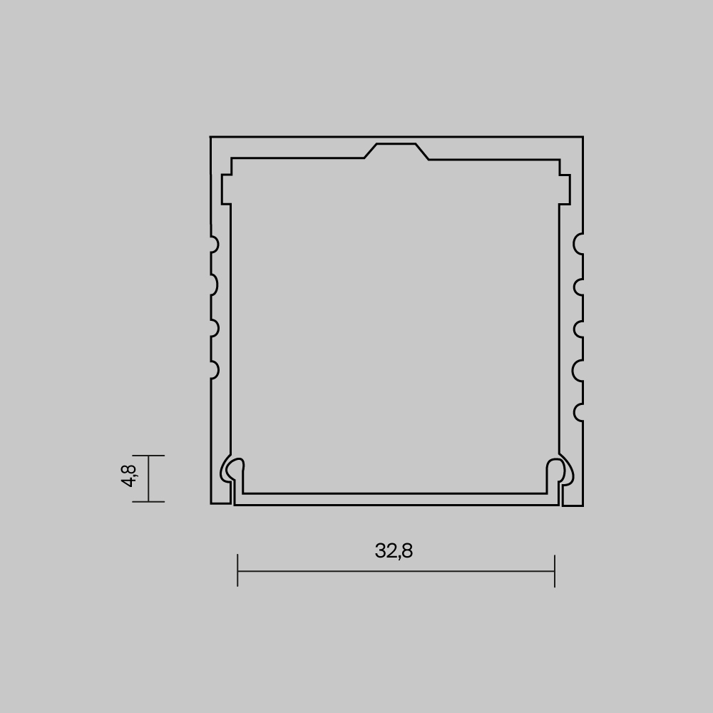 Рассеиватель для профиля 35×35 Maytoni Led Strip ALM-3535A-O-DF-10M 642031 в Санкт-Петербурге