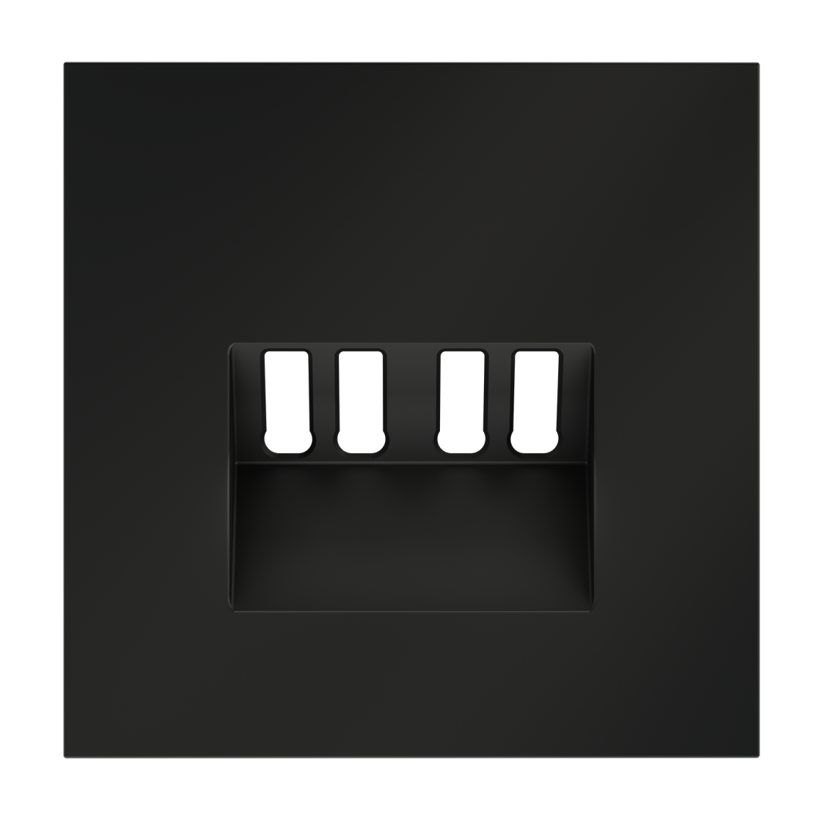 Накладка для розетки акустической 4-местной  Voltum S70 (черный матовый) VLS001508 в #REGION_NAME_DECLINE_PP#
