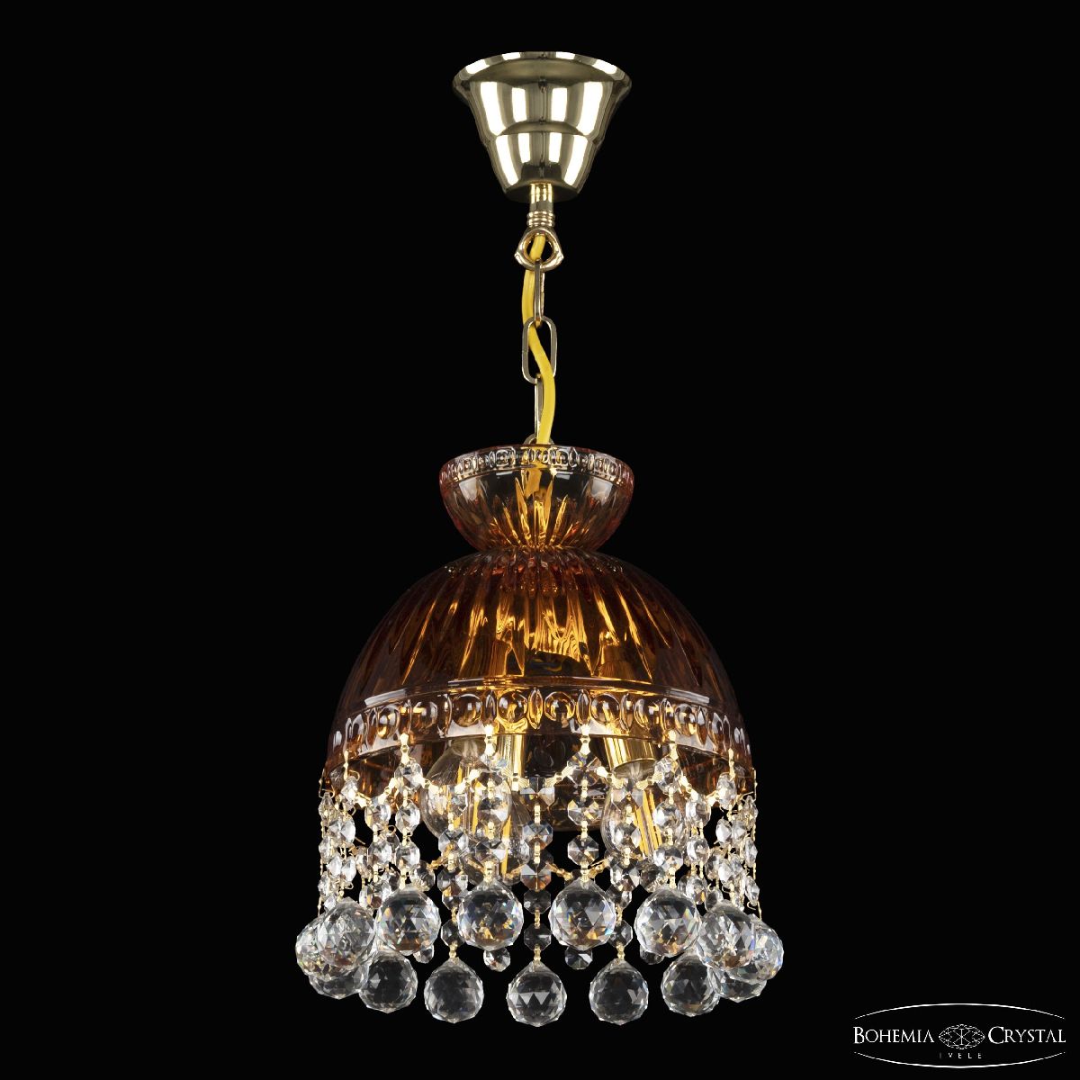 Подвесной светильник Bohemia Ivele Crystal 5478/22 G Amber/M-1G Balls в Санкт-Петербурге