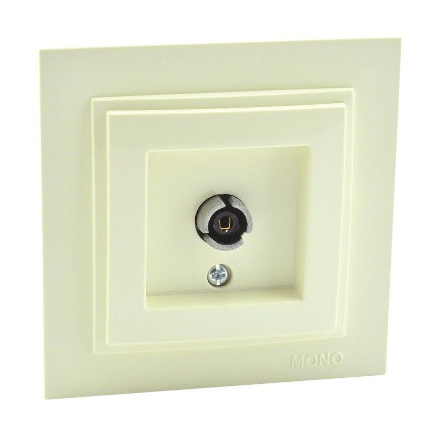Розетка TV концевая с экраном Mono Electric Despina крем 102-170005-138 в Санкт-Петербурге