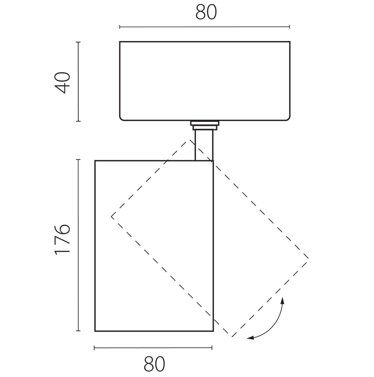 Накладной светильник 20-55G с адаптером Lightstar Canno Pro C4307SO в Санкт-Петербурге