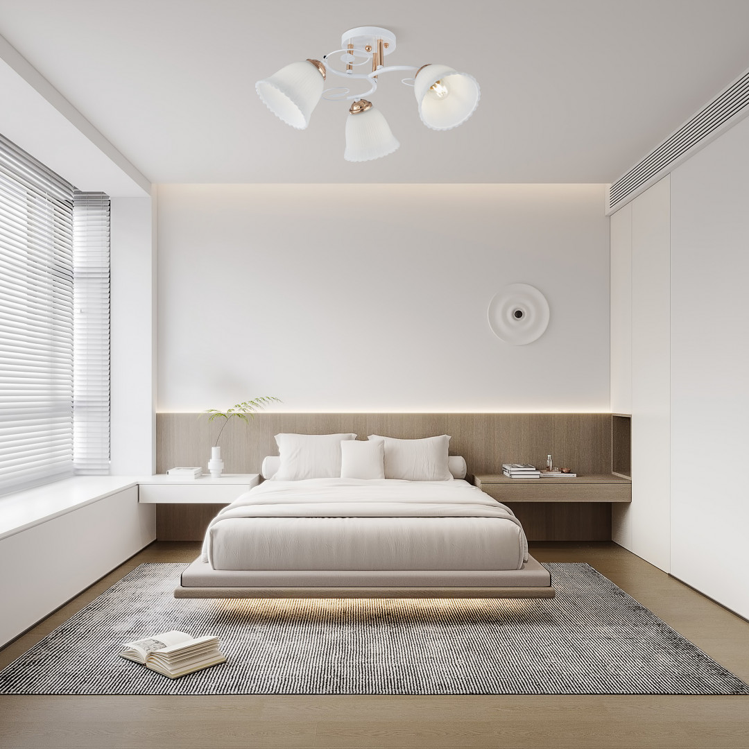 Потолочная люстра Arte Milano Amalfi 325395/3A WH+FG в Санкт-Петербурге