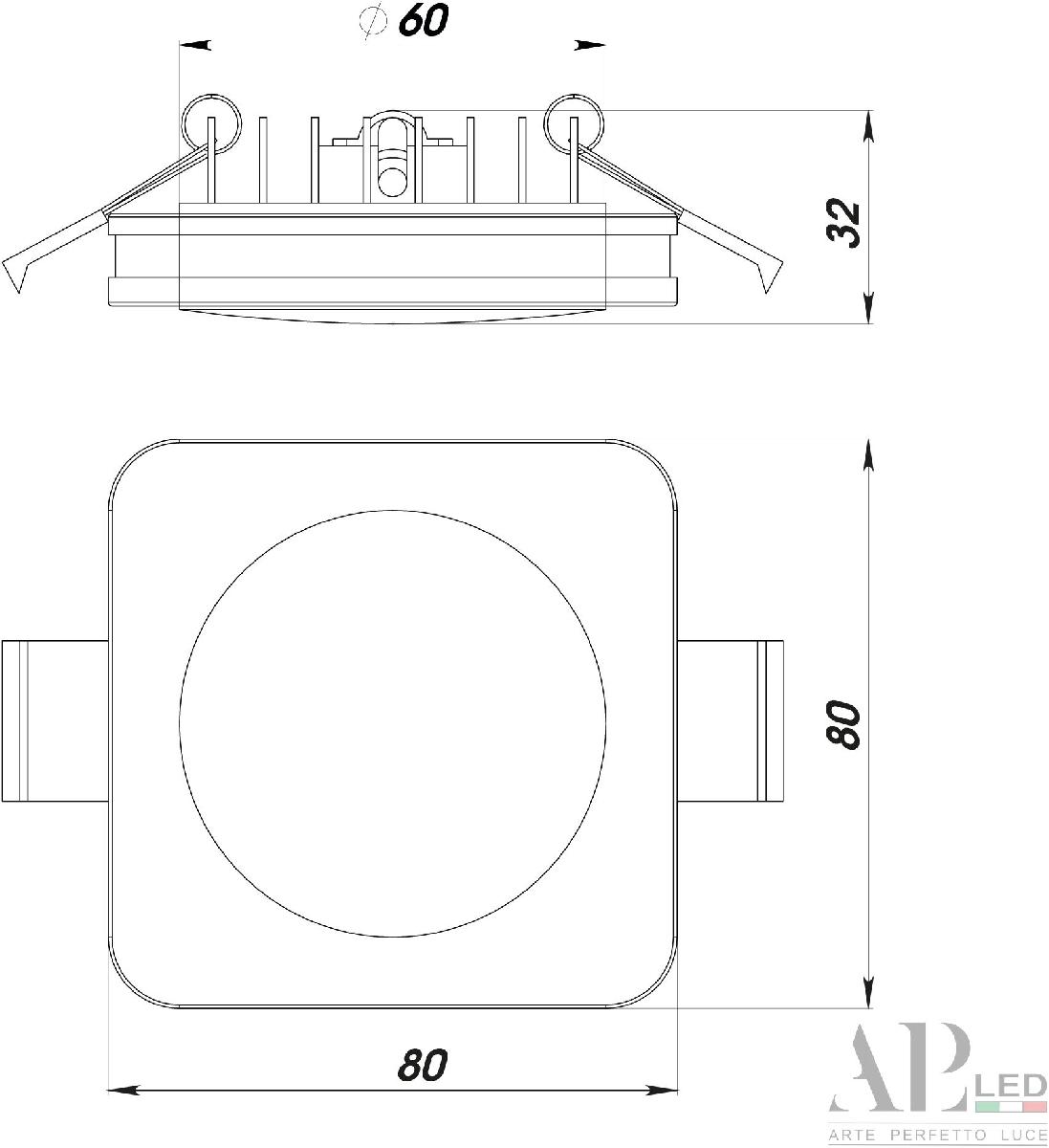 Встраиваемый светильник Arte Perfetto Luce Ingrid 3322.LD109S/7W/4K в #REGION_NAME_DECLINE_PP#