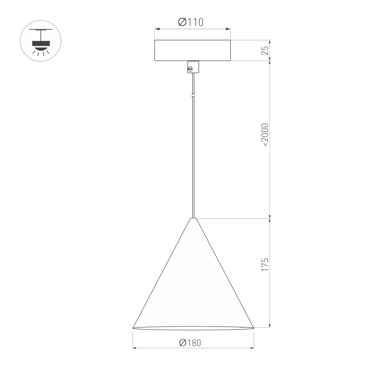 Подвесной светильник Arlight SP-MAKOTO-R180-10W Warm3000 (WH, 36 deg, 230V, TRIAC) 057205 в Санкт-Петербурге